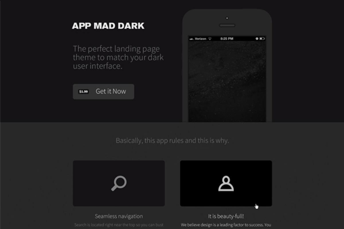 App Mad Dark Product PSD, an App Template by ANDYPATH SHOP (Photo 1 of 3)