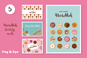 Hanukkah doughnuts, a Food Illustration by jenny lipets (Thumbnail 4 of 6)