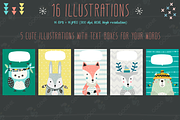 Scandinavian Guys. Graphic set, an Animal Illustration by Good Genie (Thumbnail 3 of 9)