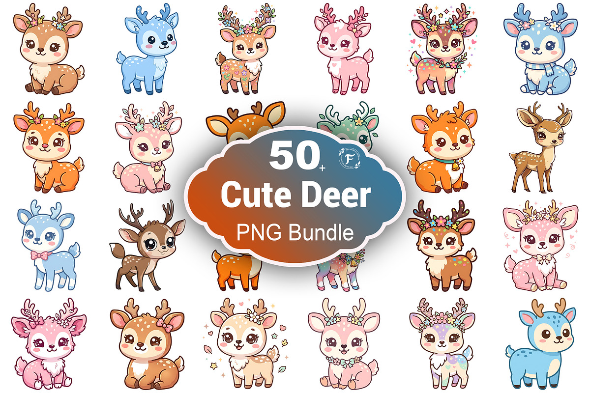 Cute Deer Clipart, an Animal Illustration by Forhadx5 (Photo 1 of 9)
