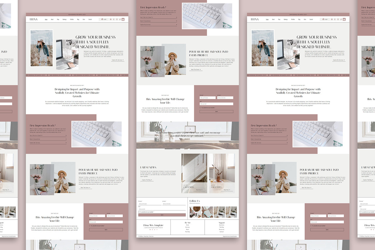 Elena Wix Studio Website Template, a Wix Template by Girl Boss From Home (Photo 5 of 6)