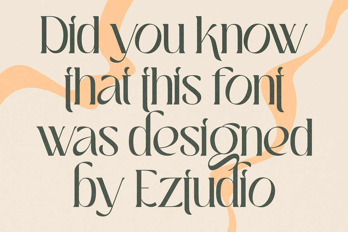 Ez-Sanjaya - Modern Decorative Font, a Serif Font by Eztudio (Photo 9 of 12)