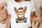 Cute Christmas Reindeer Plaid PNG, a Seasonal Illustration by CrexoraLab (Thumbnail 4 of 4)