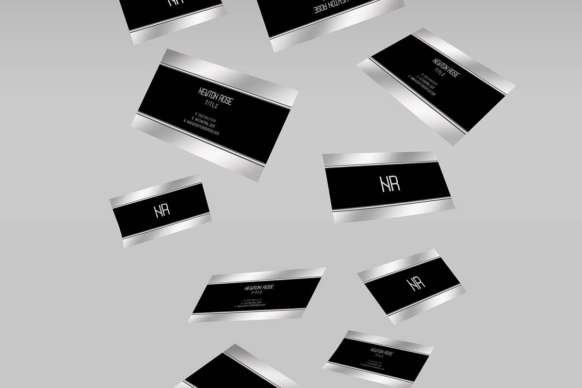 Silver metal finish business card, a Business Card Template by Creative Designs (Photo 2 of 2)