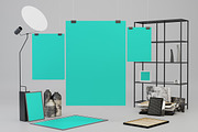 8 Studio Poster Mock-ups, a Product Mockup by Northern Kraft (Thumbnail 5 of 5)