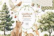 Woodland Friends, an Animal Illustration by PeDe Designs (Thumbnail 1 of 8)