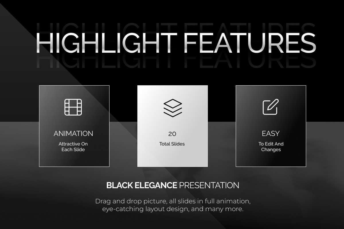 Black Elegance PowerPoint, a Presentation Template by Loin Studio (Photo 2 of 4)