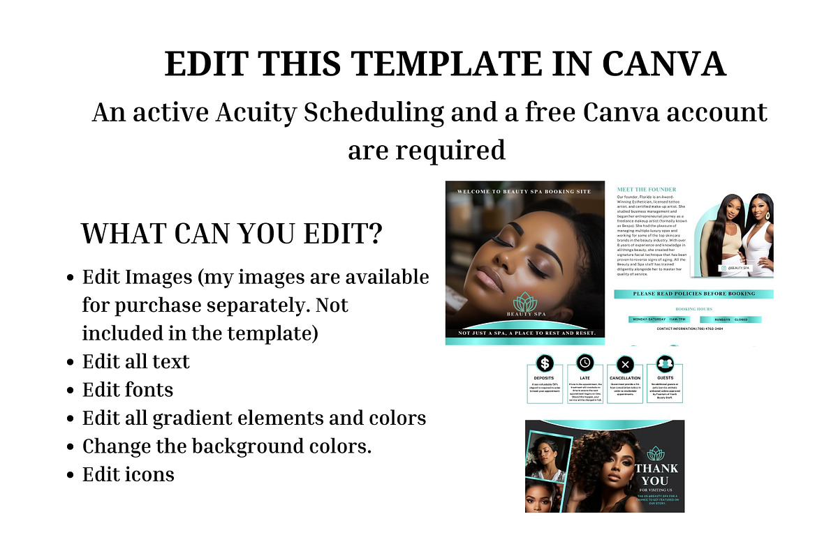 Spa and Beauty Acuity Templates, a Websites & App Template by Foedesigner (Photo 3 of 6)