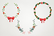 Christmas Vector Floral Clipart ., a Background Graphic by NinaBrai (Thumbnail 4 of 8)