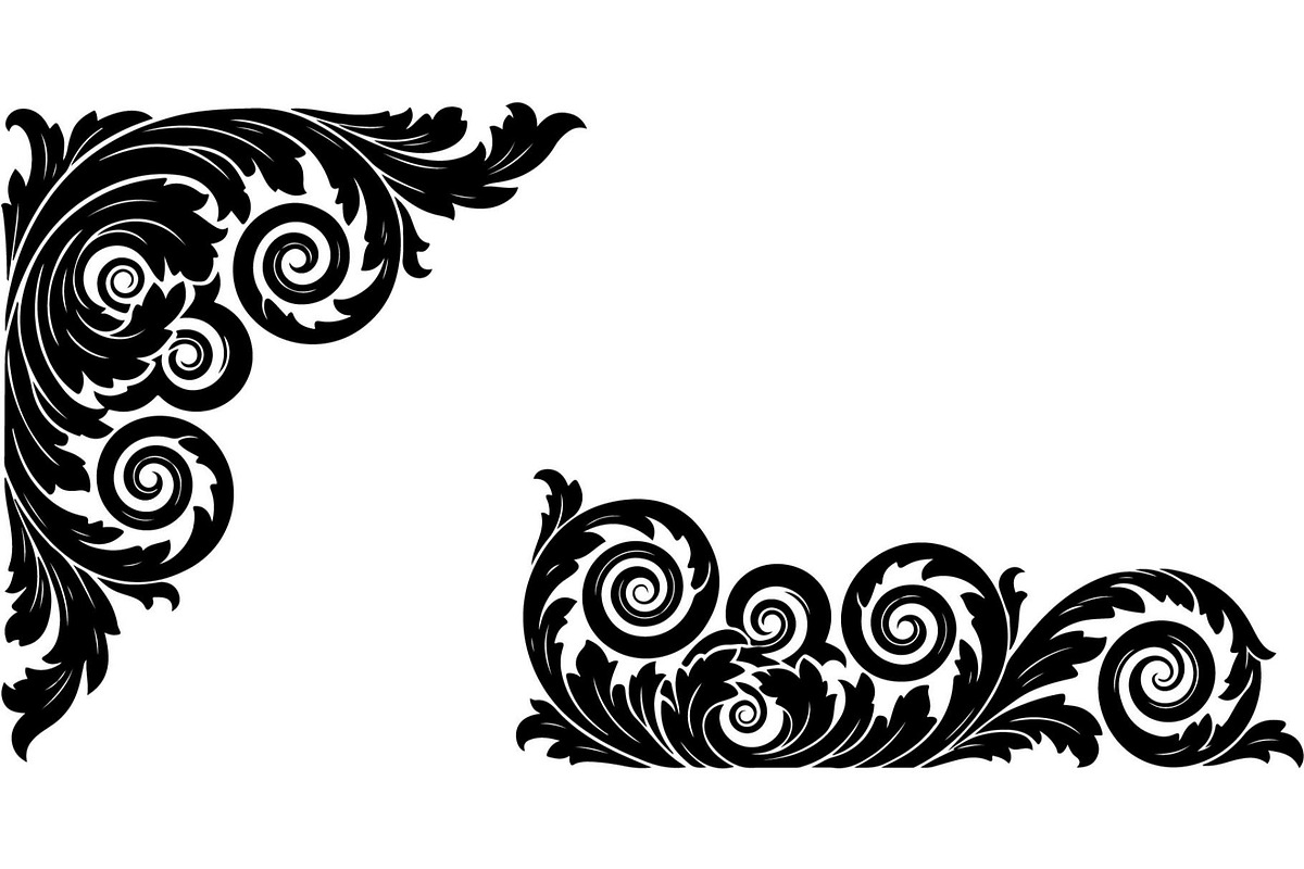 Premium Swirl Leaf Corner Frame, a Decorative Illustration by Creativeshirt (Photo 7 of 20)