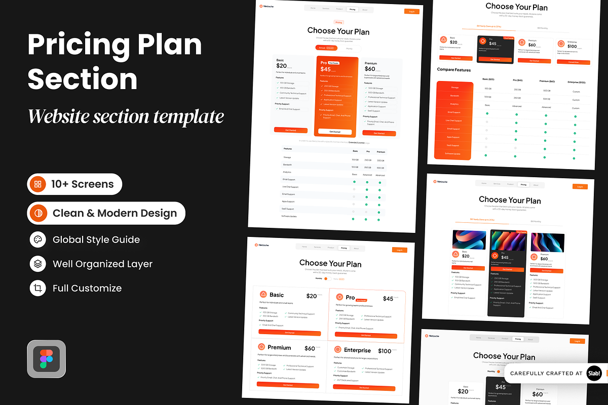 Pricing Plan Section - Website, a Websites & App Template by SLAB! Design (Photo 1 of 4)
