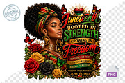 Juneteenth PNG, Black Woman, a Seasonal Illustration by CreationArt (Thumbnail 3 of 7)