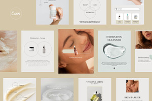 Beauty Instagram Templates, a Templates & Theme by Mia Branding Studio