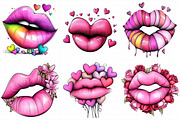 Valentines Day Lips Sublimation Clip, an Illustration by Daily.Designs (Thumbnail 5 of 5)