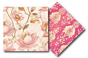 Pink and Gold Luxury Floral Pattern, an Illustration by DreamPrint404 (Thumbnail 2 of 5)