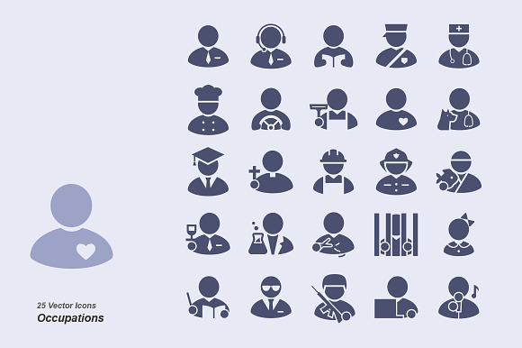 Occupations Vector Icons