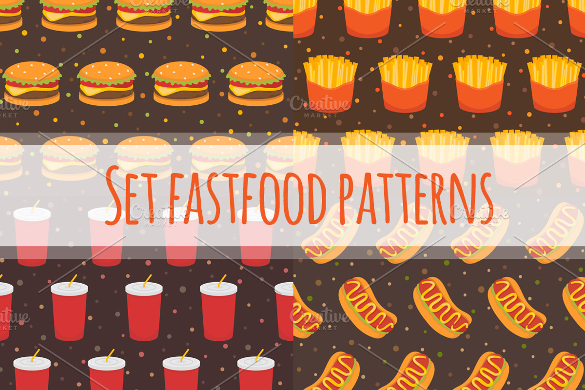 Set fastfood patterns