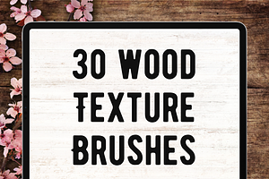 30 Wood Procreate Brushset