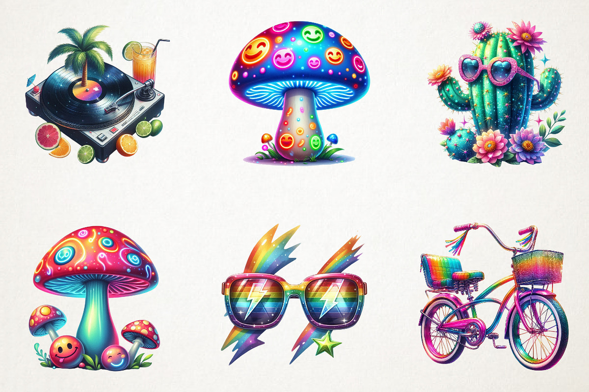 Funky Summer Clipart, an Illustration by RobertsArt (Photo 7 of 7)
