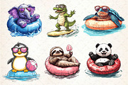 Summer Animals on Float Sublimation, an Illustration by Dream Creation (Thumbnail 4 of 6)