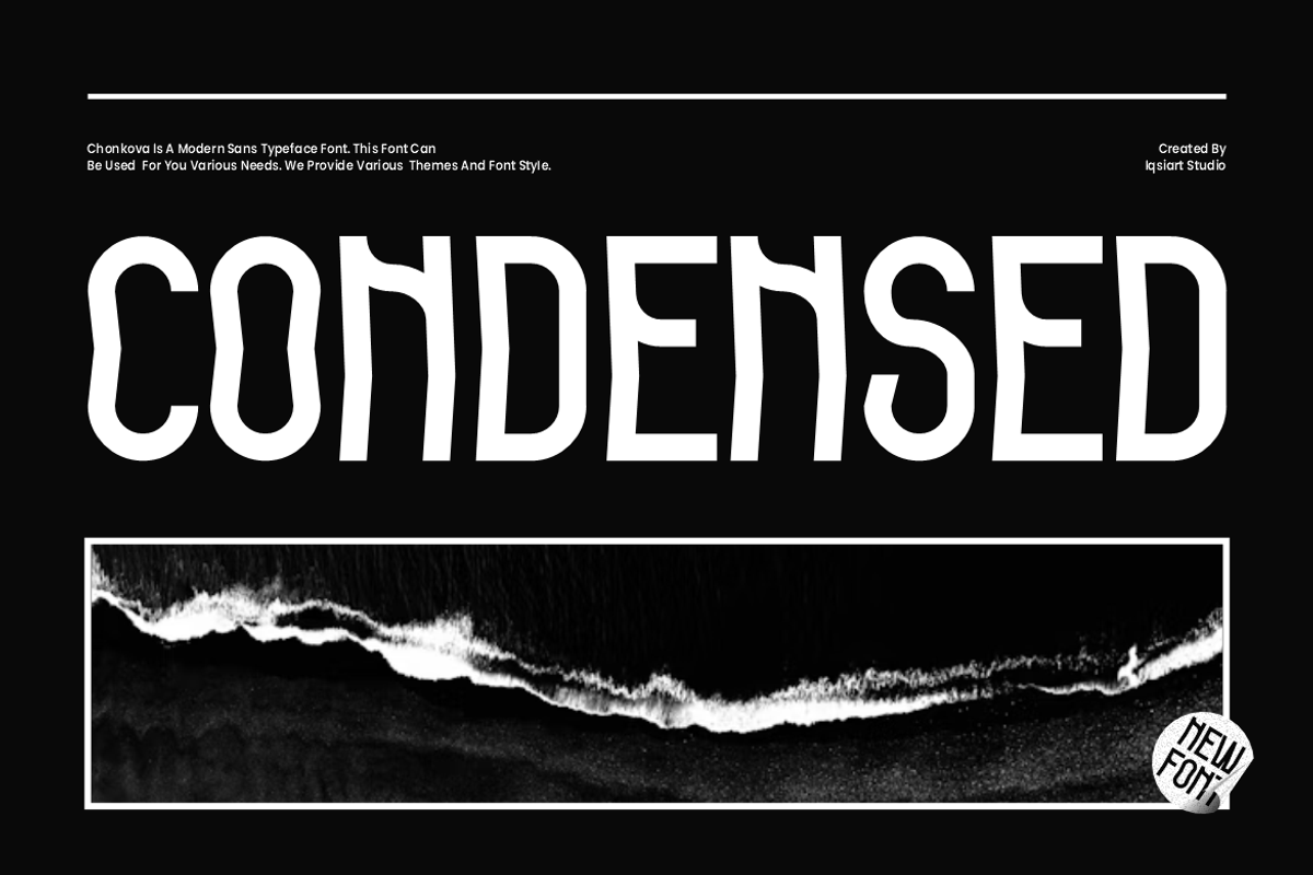 Chonkova - Modern Sans Font, a Sans Serif Font by Iqsiart Studio (Photo 4 of 6)