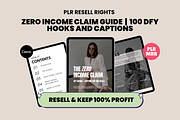 100 Zero Income Claim DFY Hooks, a Social Media Template by Design By Hira (Thumbnail 1 of 11)