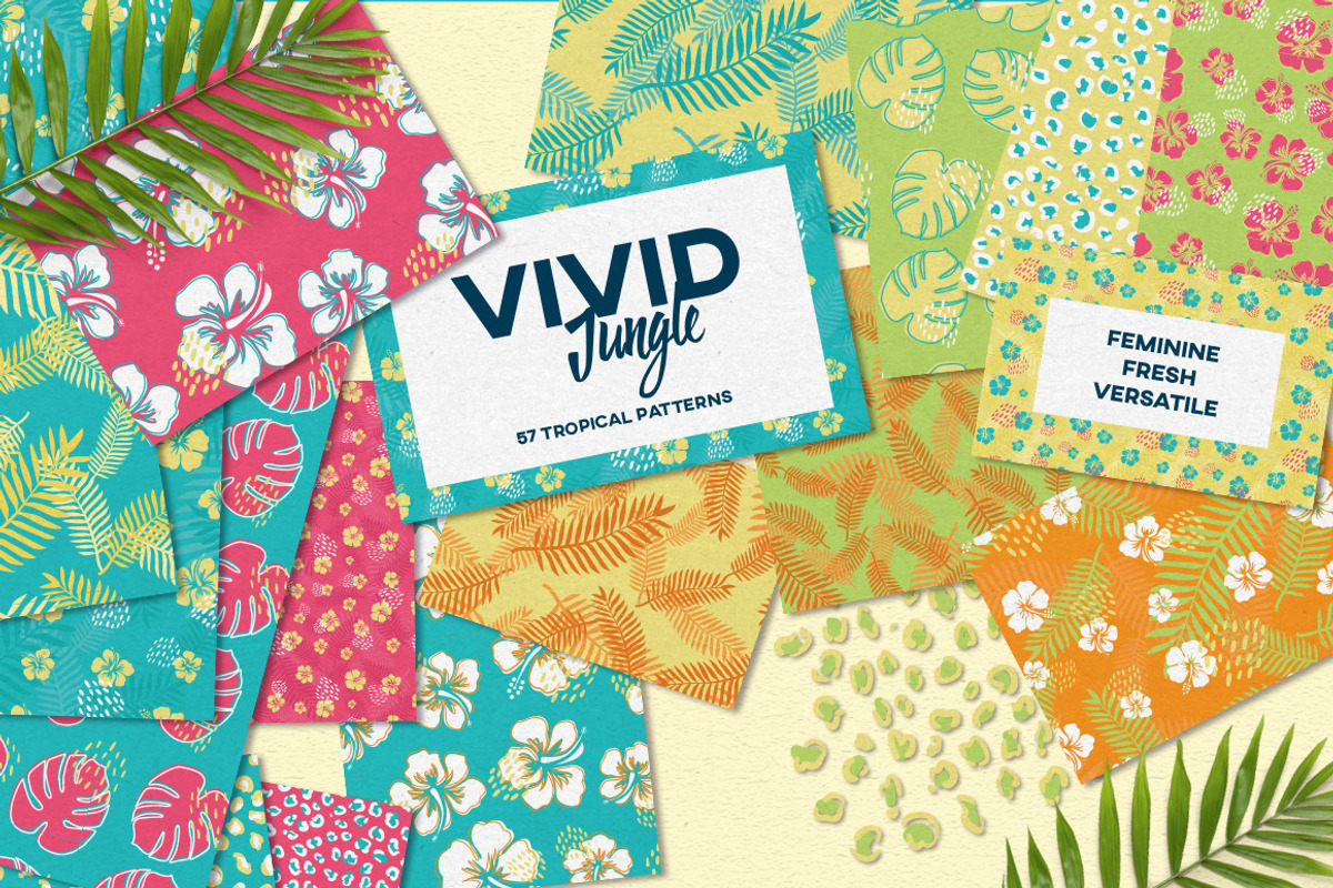 Vivid Jungle, a Pattern Graphic by Kenzagraphics (Photo 3 of 4)