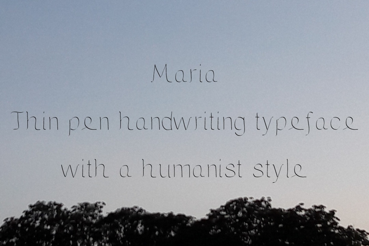 Maria, a handwritten slab font, a Script Font by Kreativ Font (Photo 2 of 4)