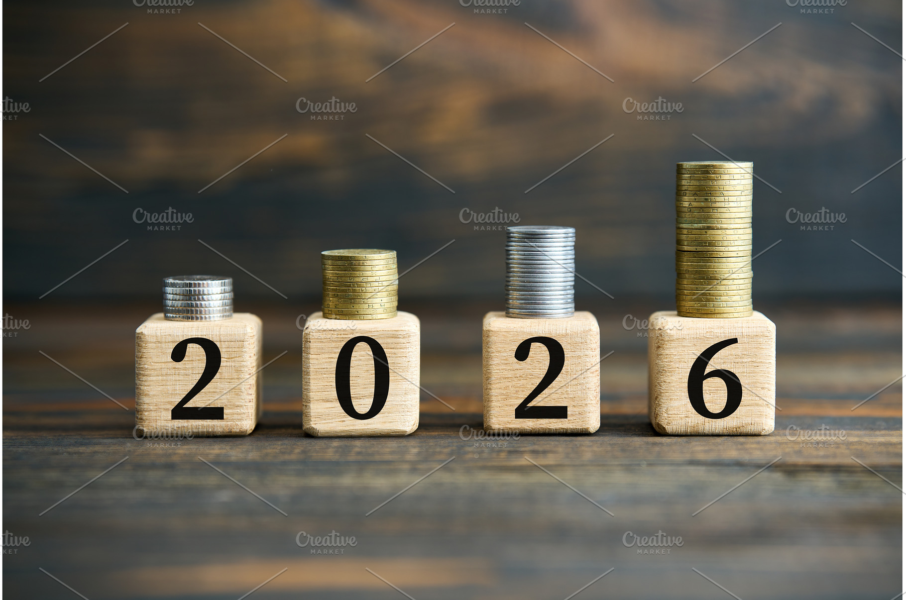 Year 2026 financial growth concept, a Business Photo by Gladkov photography