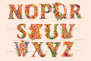 Alphabet Flowers Clipart, an Education Illustration by GlamArtZhanna (Thumbnail 3 of 7)