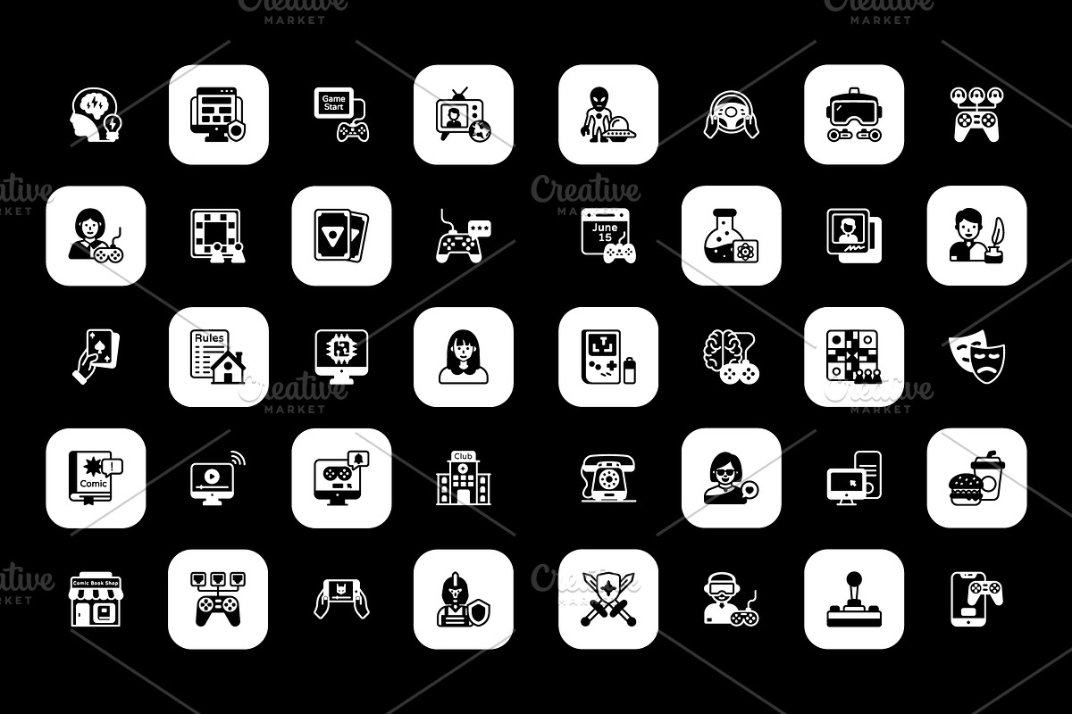 75 Geek solid icons