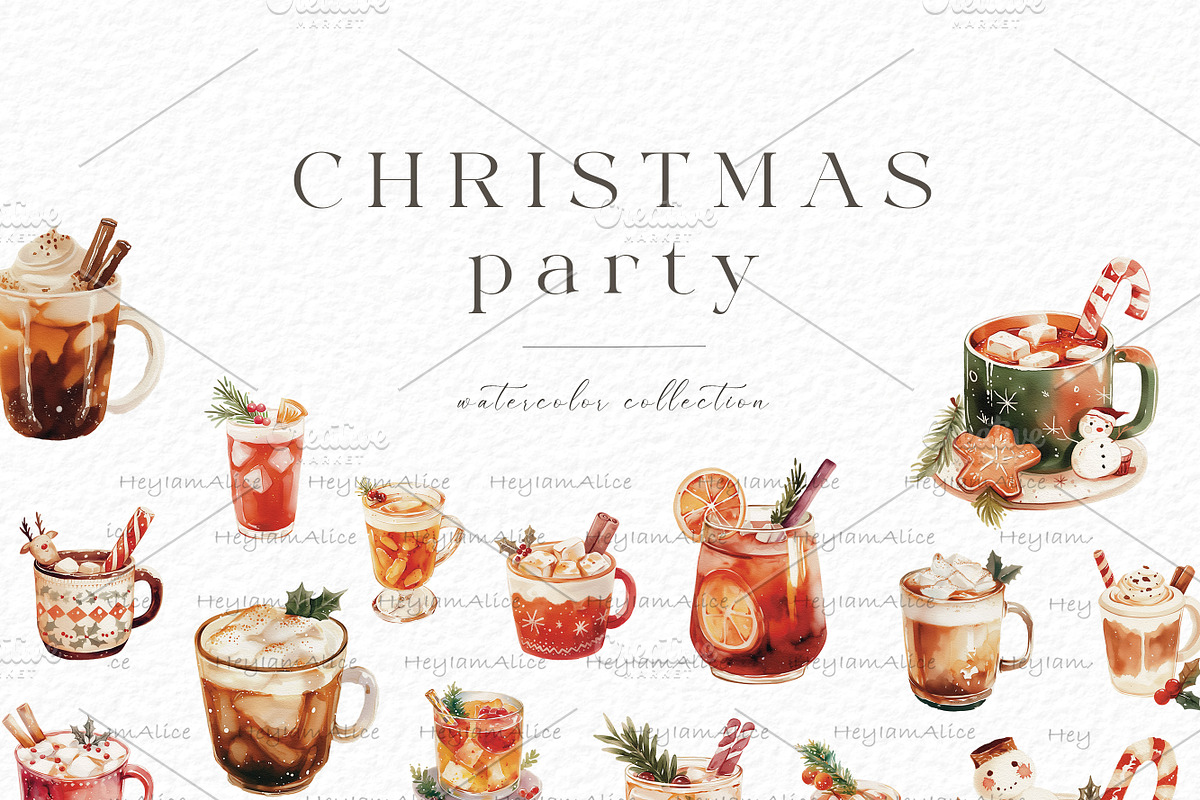 Christmas Party, a Seasonal Illustration by heyiamalice (Photo 13 of 19)