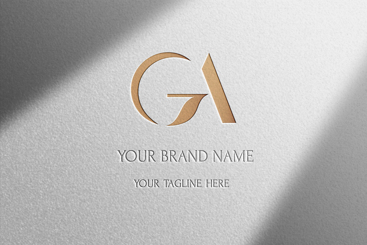 GA classical initials monogram, a Branding & Logo Template by Alexandra De Angelis (Photo 1 of 3)