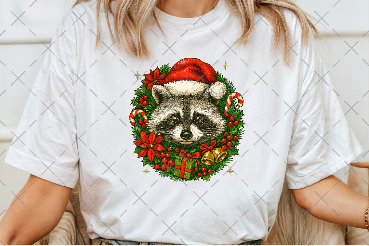 Christmas Raccoon PNG, an Illustration by Craft Nest (Photo 6 of 6)