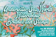 Underwater Sea World Watercolour, a Brushes & More by DeloresArt (Thumbnail 1 of 13)