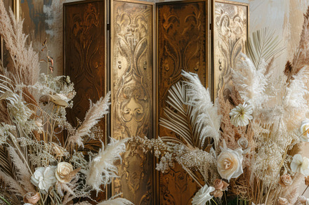 Rusty gold, room divider, backdrop, a Background Photo by Virgo Studio