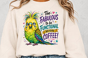 Too Fabulous Funny Parakeet Coffee, a Seasonal Illustration by Canvas Craft (Thumbnail 5 of 6)