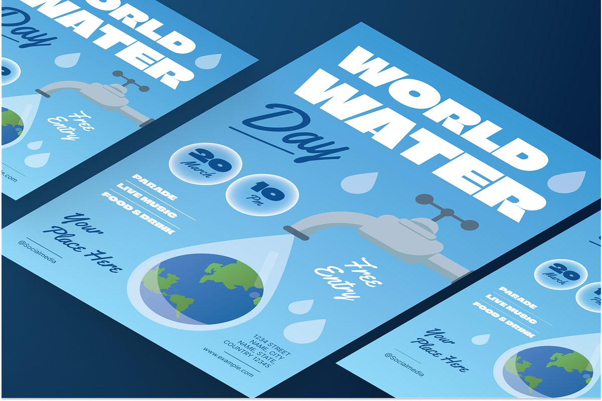 World Water Day Flyer Set, a Flyer Template by Annora Studio (Photo 5 of 6)