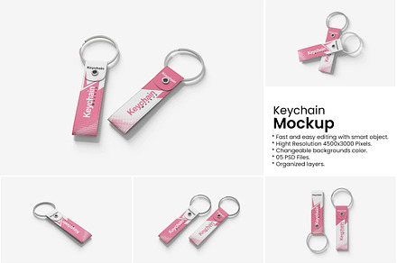 Keychain Mockup, a Merchandise Mockup by Indah