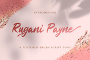 Rugani Payne - Textured Brush Font, a Script Font by StringLabs (Thumbnail 1 of 12)