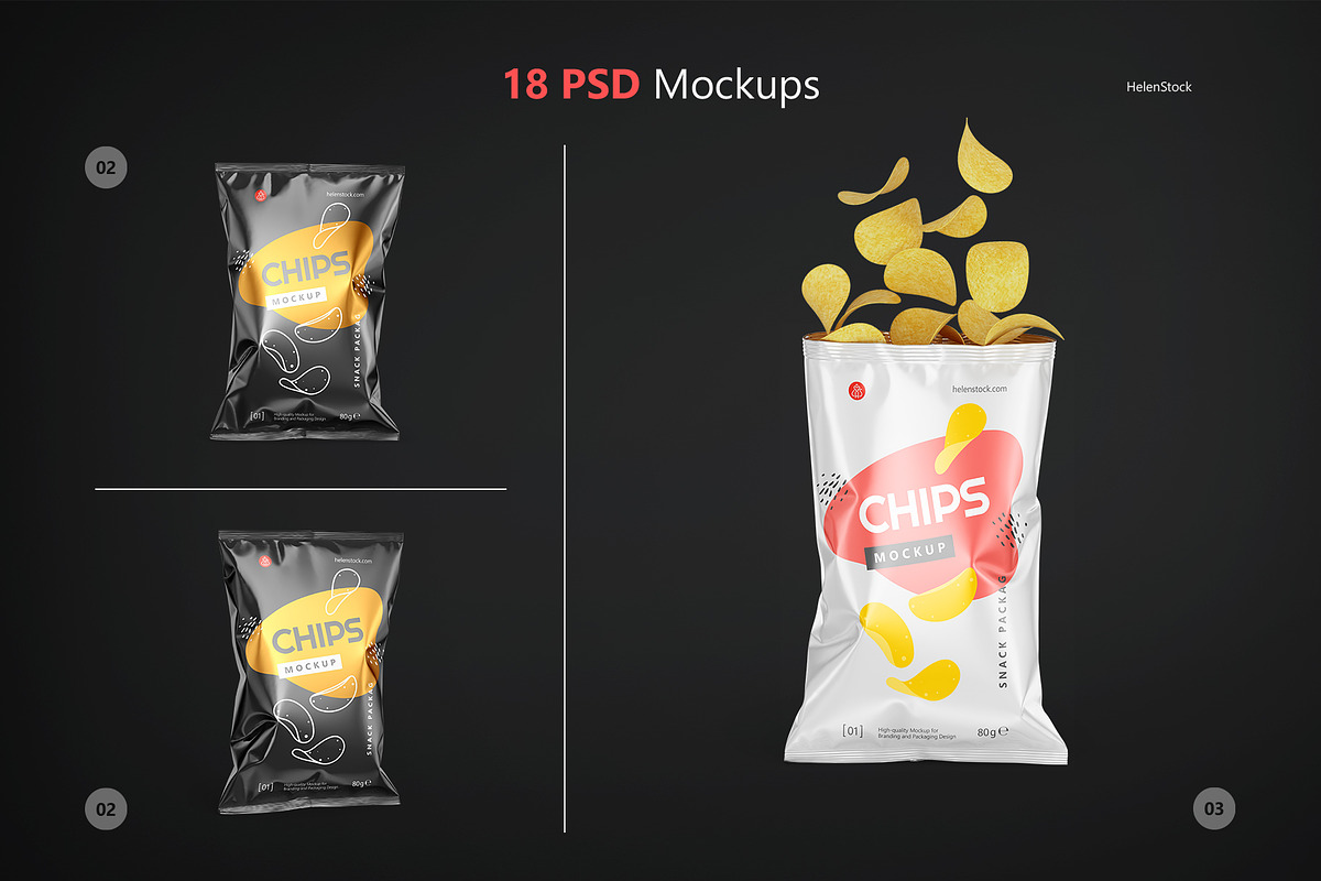 Snack Packaging Mockup Set, a Packaging Mockup by HelenStock (Photo 7 of 13)