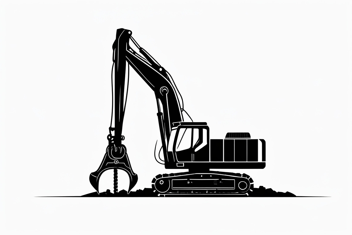 Heavy Equipment Silhouette Bundle, an Illustration by jahid234 (Photo 6 of 7)