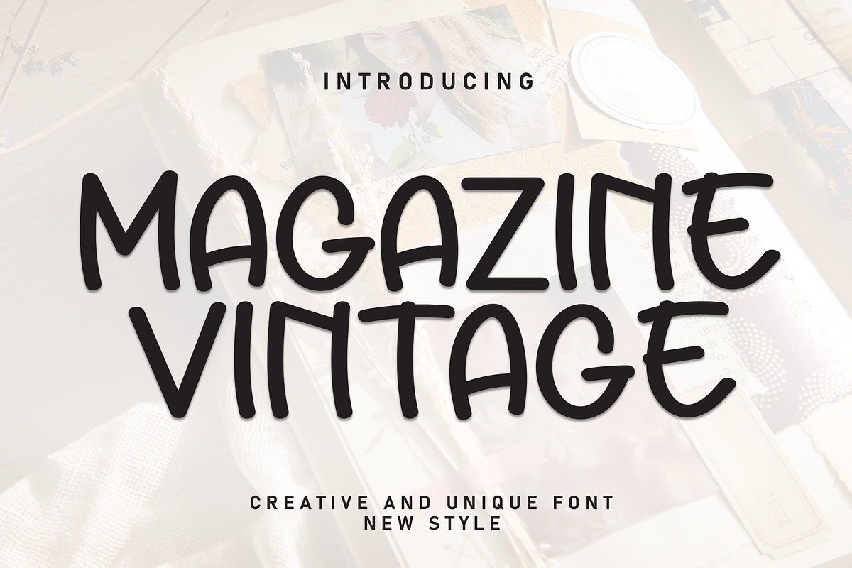 Magazine Vintage | Script Font, a Script Font by Scratchones (Photo 1 of 8)