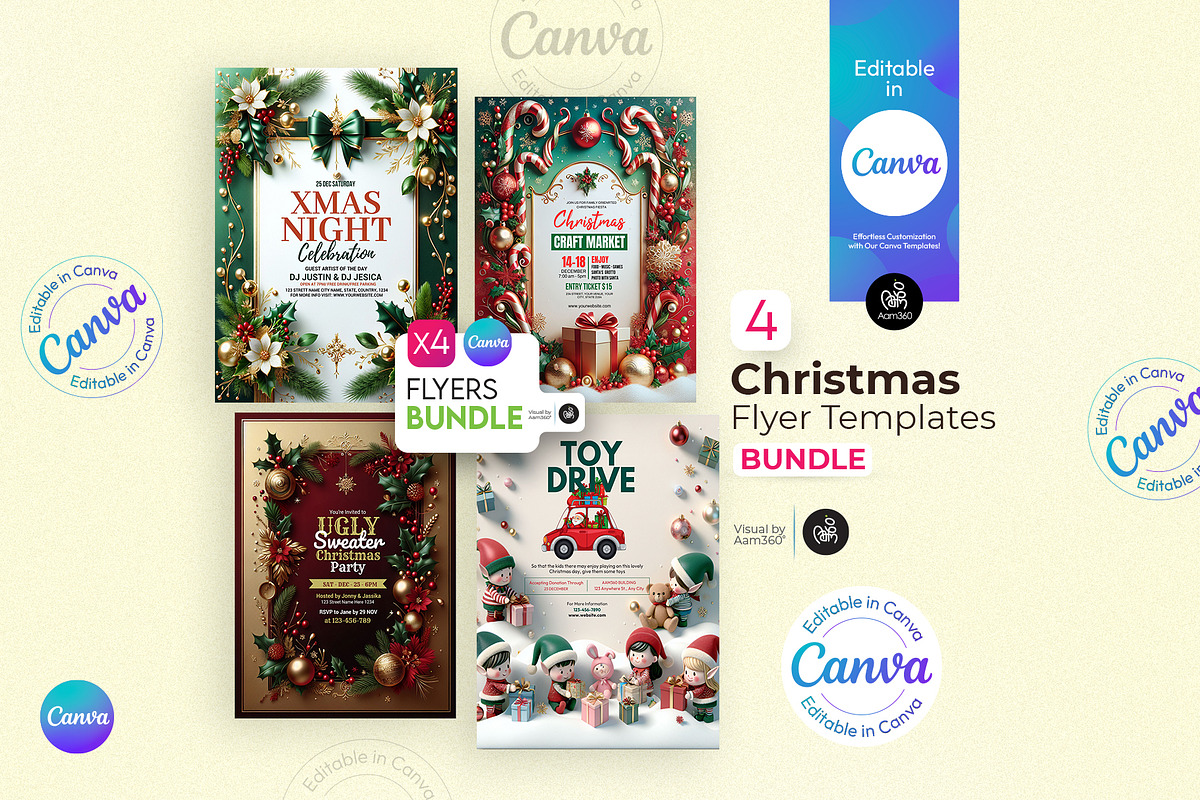 Christmas Flyer Template, a Flyer Template by Aam360 (Photo 1 of 5)