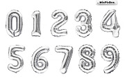 Silver Foil Balloons Photo Overlays, an Object Graphic by MixPixBox (Thumbnail 2 of 4)