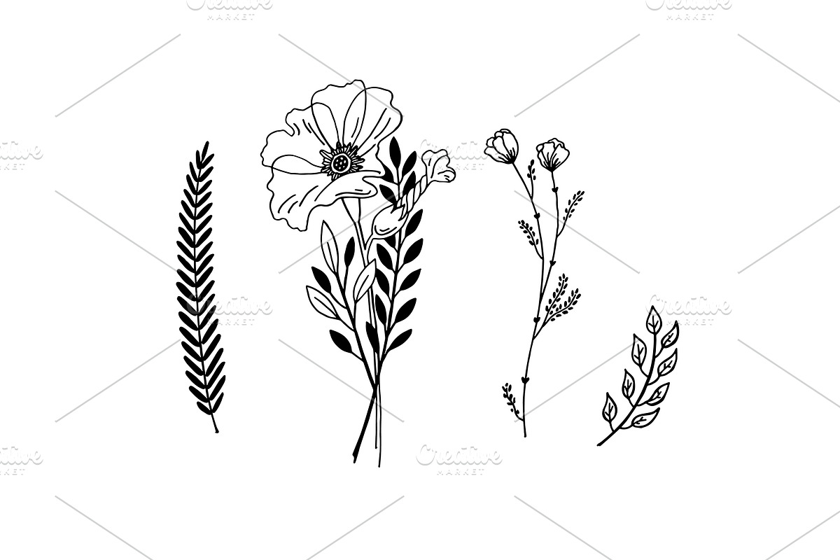 800+ DOODLE ELEMENTS SET, a Templates & Theme by karakotsya (Photo 16 of 24)
