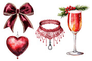 1920 Coquette Christmas Clipart, an Illustration by Dream Creation (Thumbnail 7 of 7)