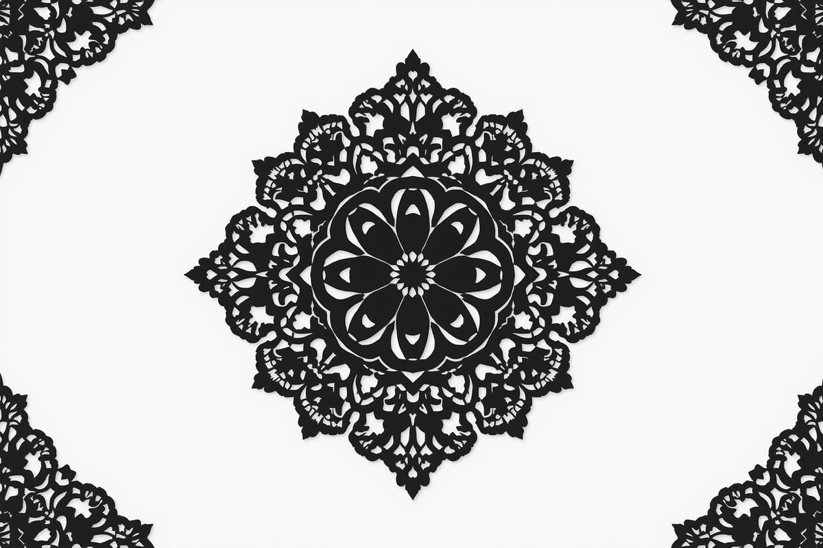 Elegant Floral Border Vector Design., an Illustration by Amazin_art (Photo 6 of 19)