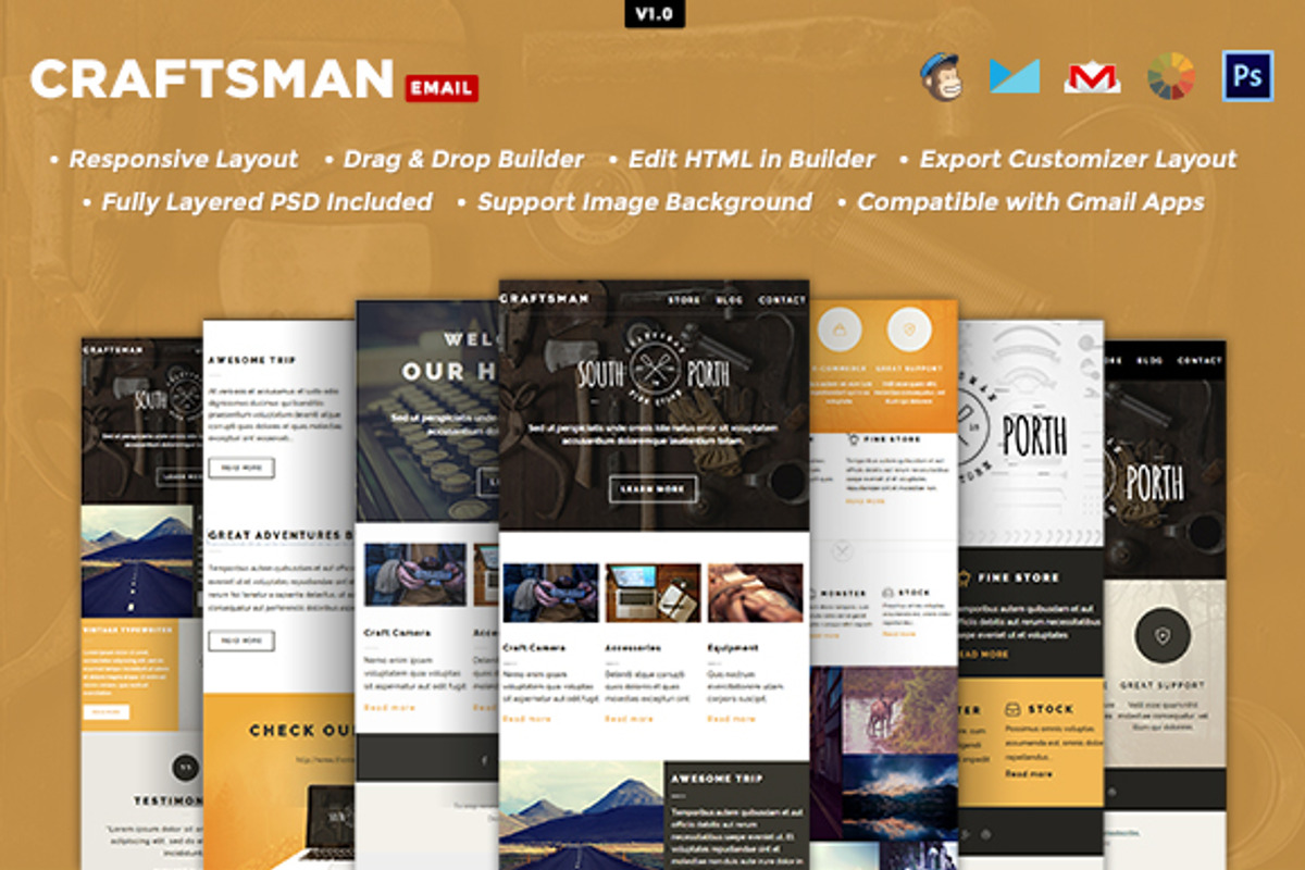 Email, E-shot, Notification Bundle, an Email Template by NancyS