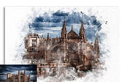 Architecture Watercolor Photo Effect, a Plug-in Add-On by Studio Retouch (Thumbnail 6 of 6)